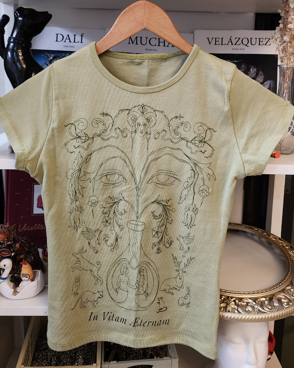 In Vitam Aeternam Line Art Fitted Tee