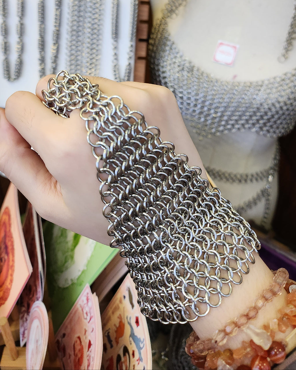 Elowen Chainmaille Finger Chain Bracelet
