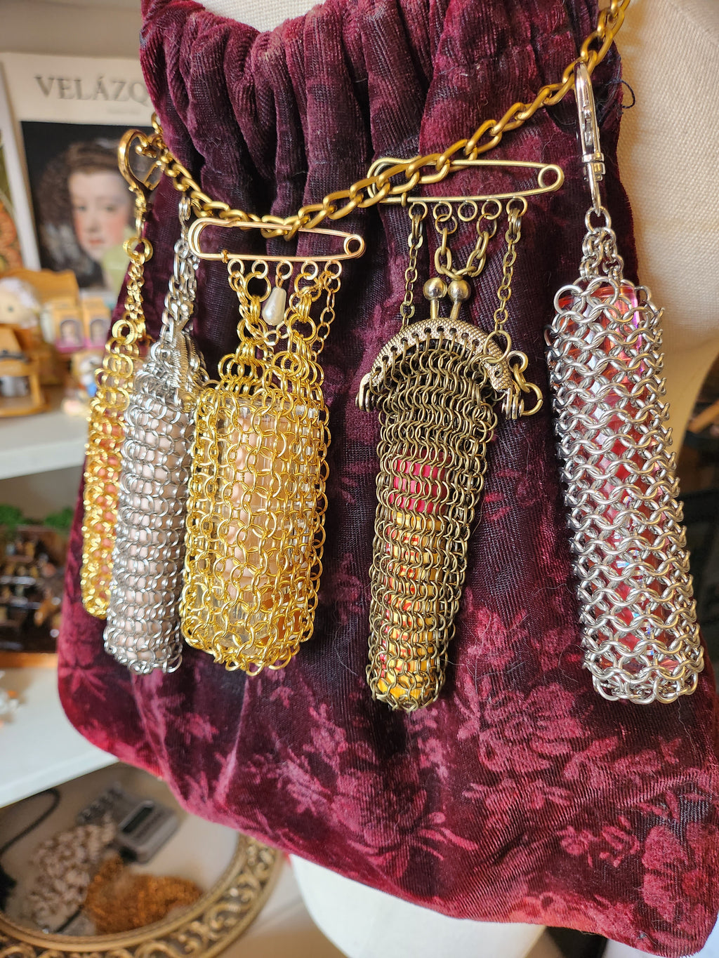 Odelia Chainmaille Lipstick Case with Clasp