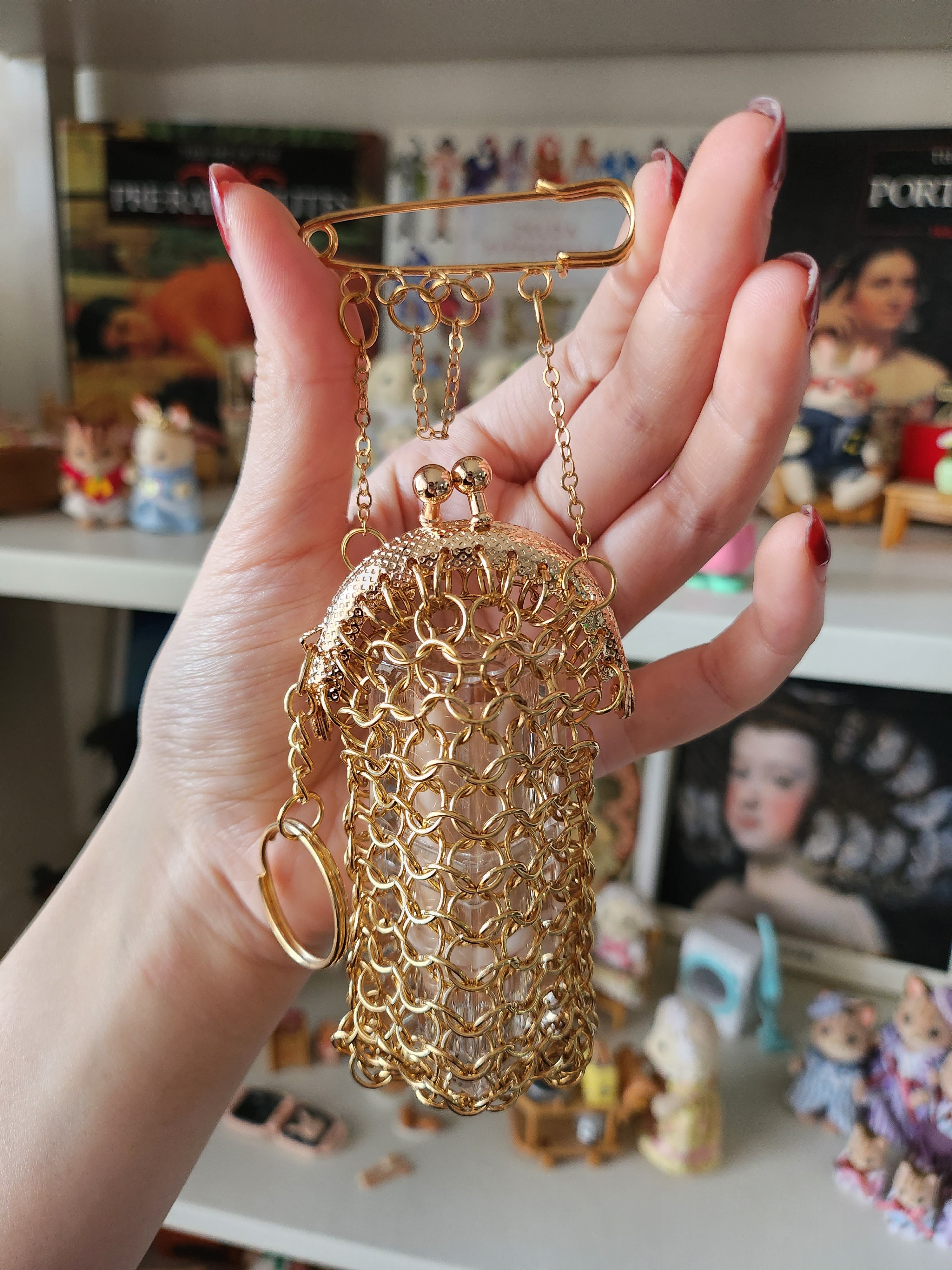 Odelia Chainmaille Lipstick Case with Clasp