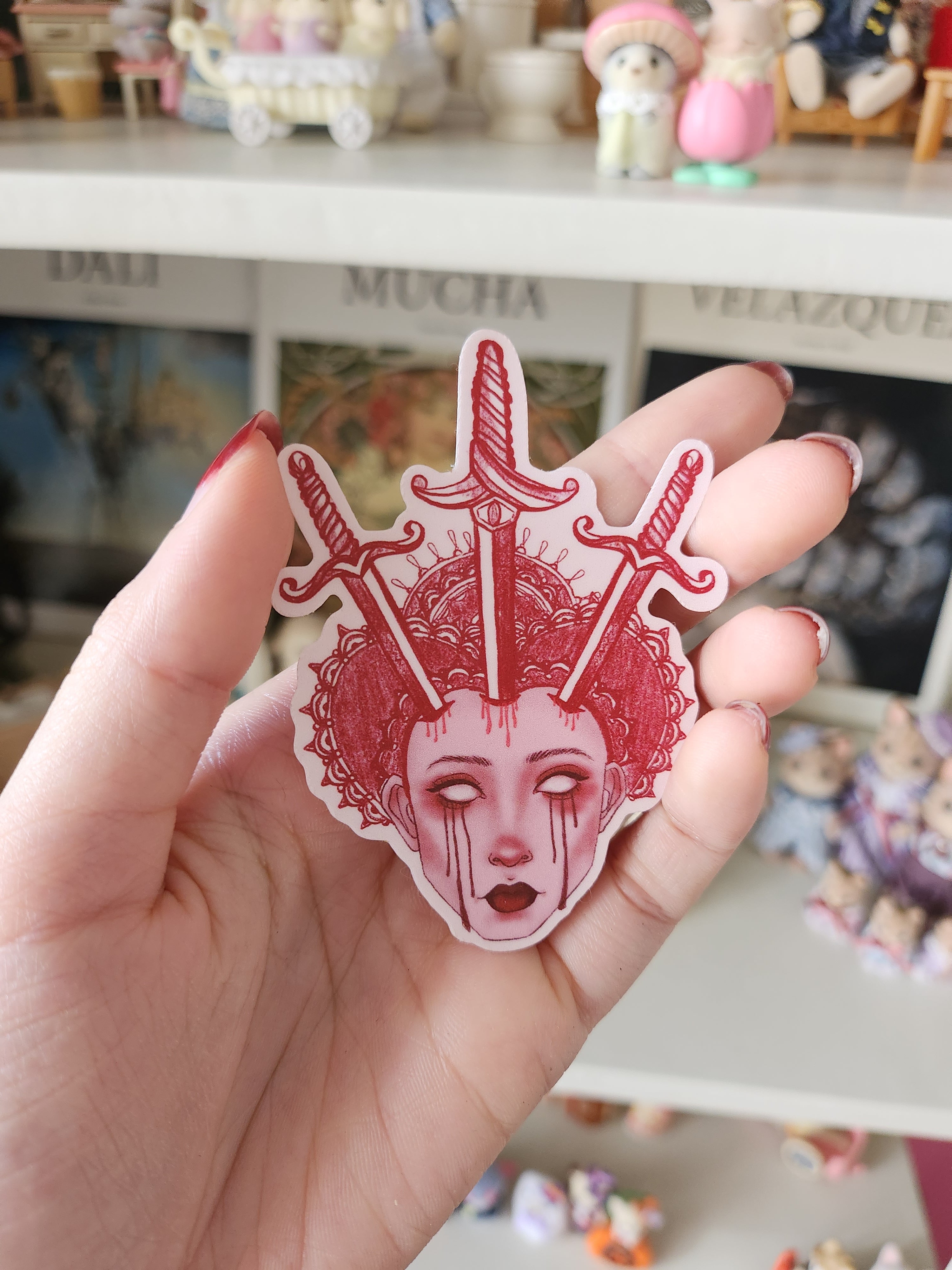 Three of Swords Vinyl Sticker