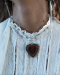 The Cross Wine & Copper Pearl Necklace (Medium)