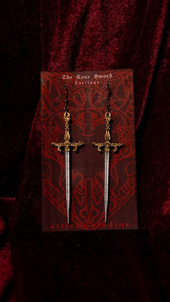 As Lovers May Sword Earrings