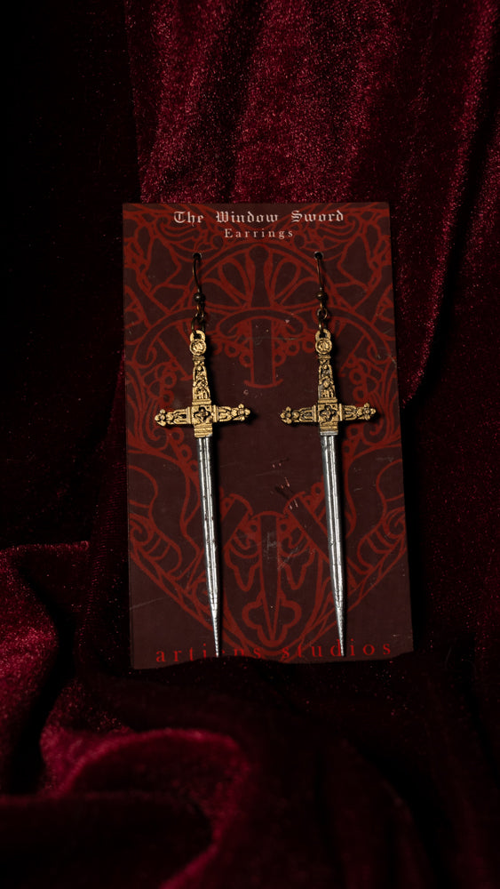 As Lovers May Sword Earrings