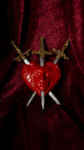 Three of Swords Bleeding Heart Brooch