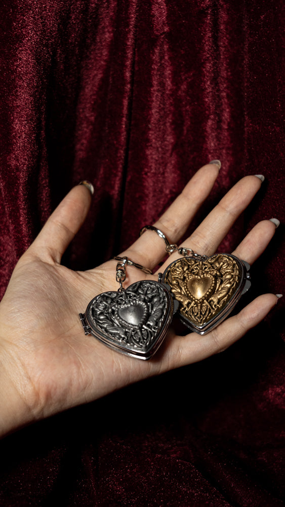 Three of Swords Compact Mirror Keychain