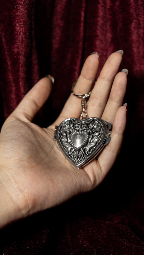 Three of Swords Compact Mirror Keychain