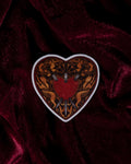 Three of Swords Stained Glass-Style Transparent Sticker