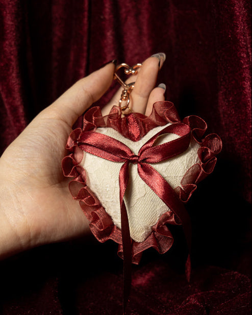 As Lovers May Plush Heart Keychain
