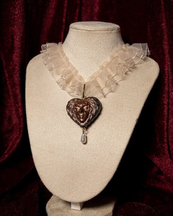 Carmilla Blush Organza Ruffle Choker