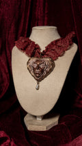 Carmilla Maroon Lace Ruffle Choker