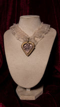 The Cross Blush Organza Ruffle Choker