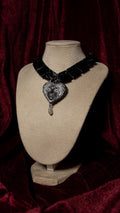 Carmilla Black Satin Ruffle Choker