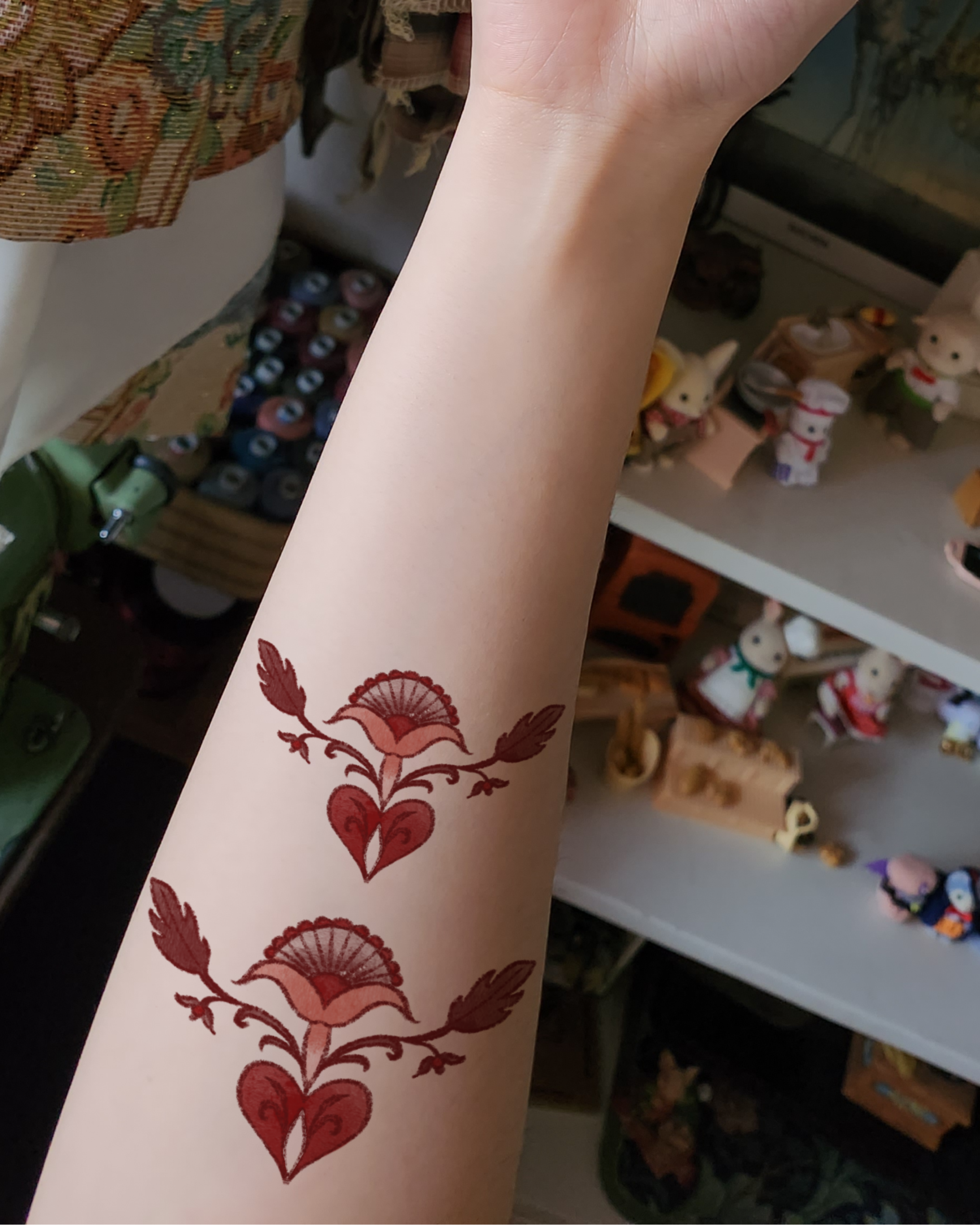Objects of Affection Heart Plant Temporary Tattoo