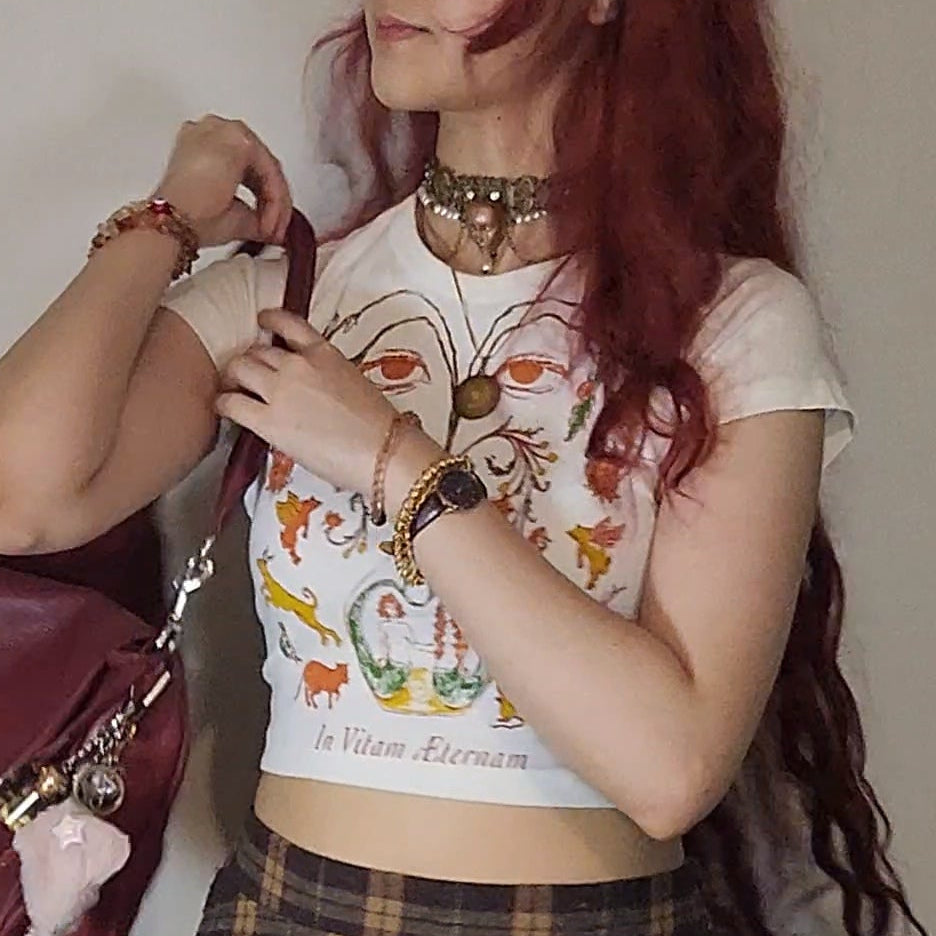 In Vitam Aeternam Full Color Crop Top