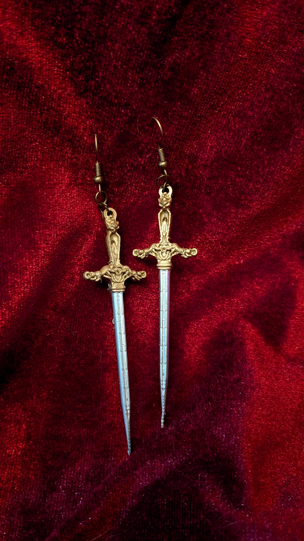 As Lovers May Sword Earrings