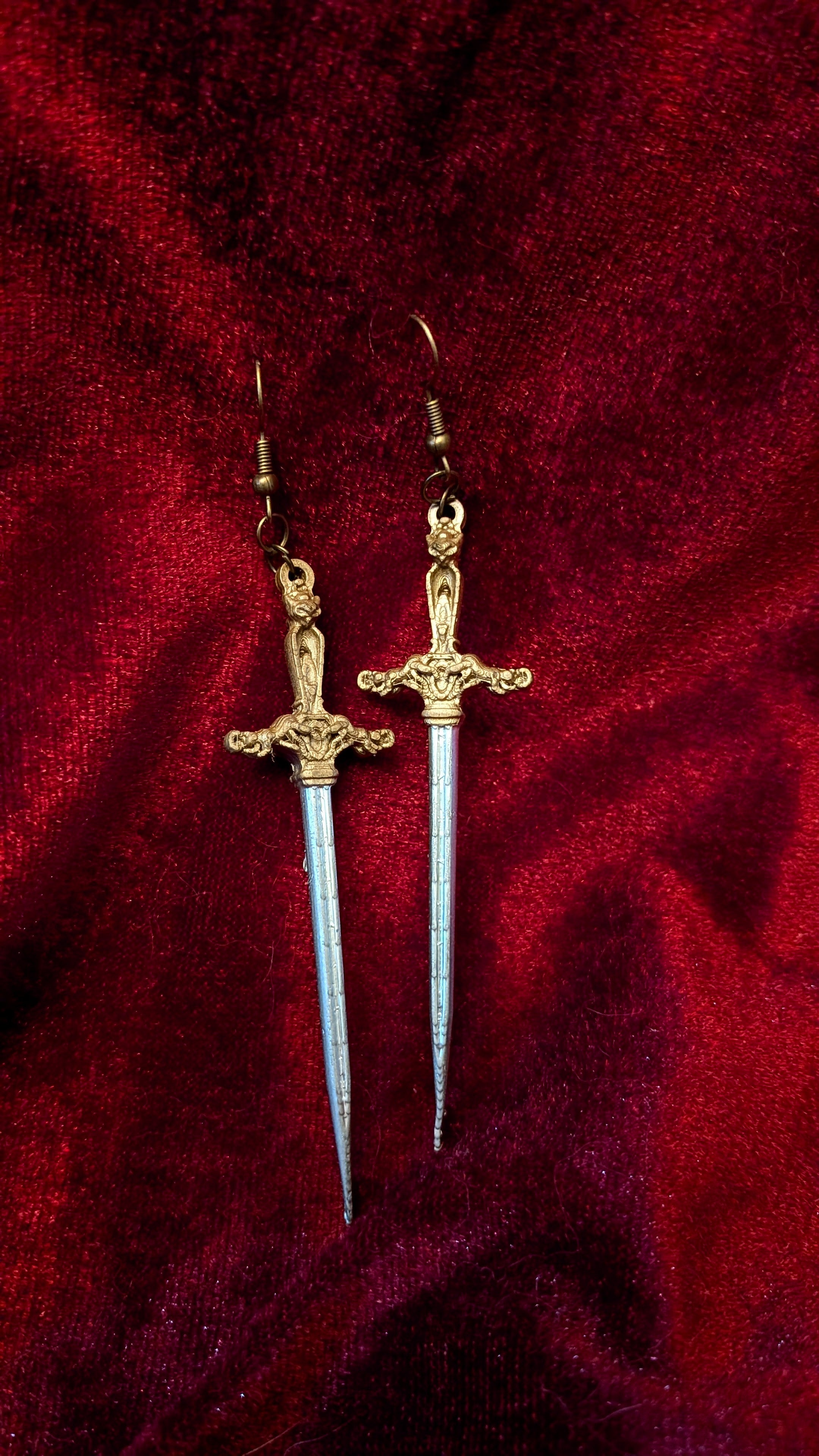 As Lovers May Sword Earrings