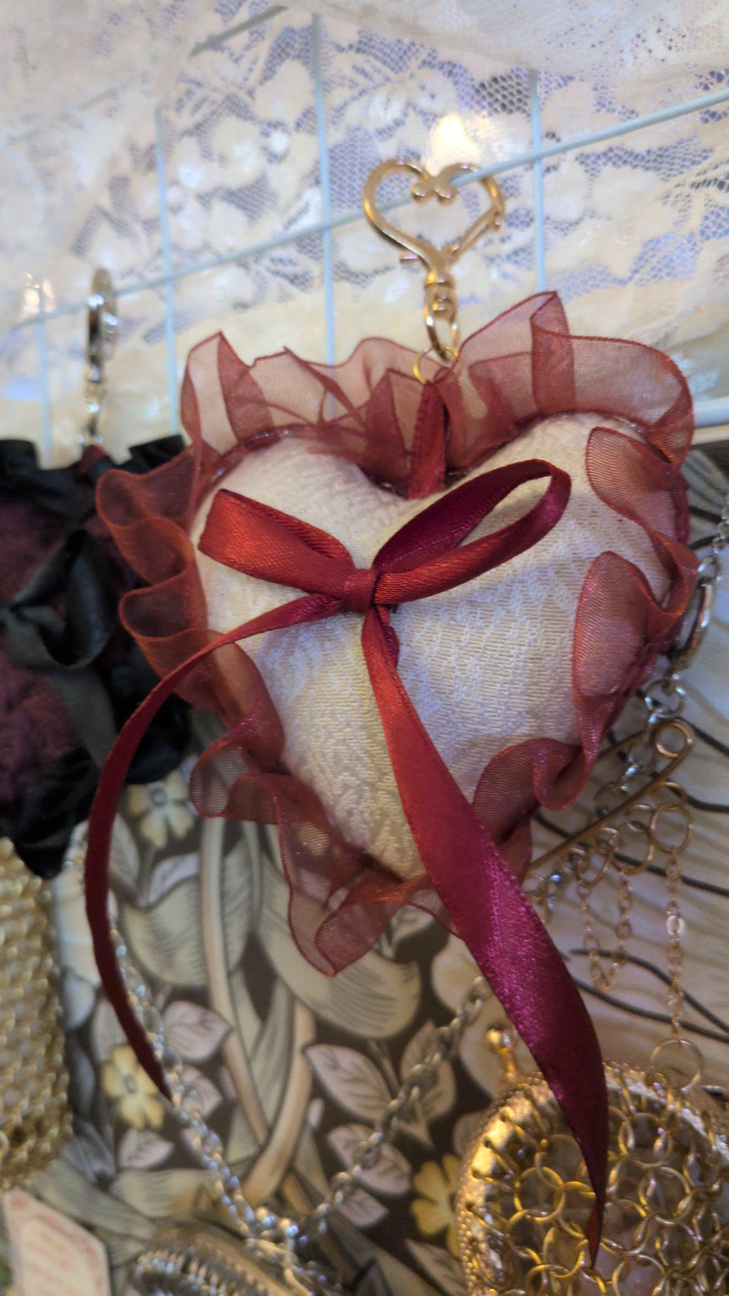 As Lovers May Plush Heart Keychain
