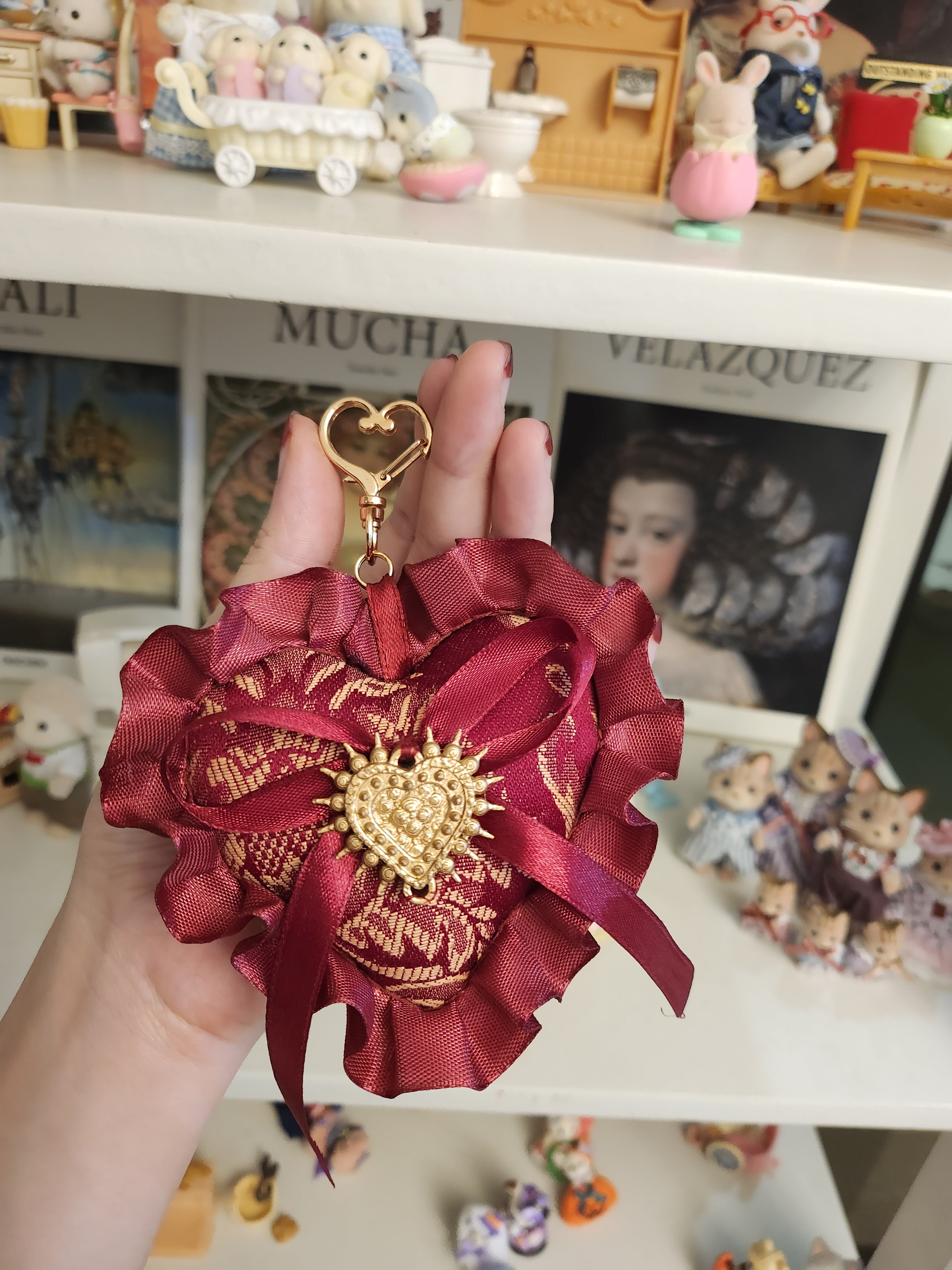 As Lovers May Heart Plush w/ Sculpted Charm Keychain