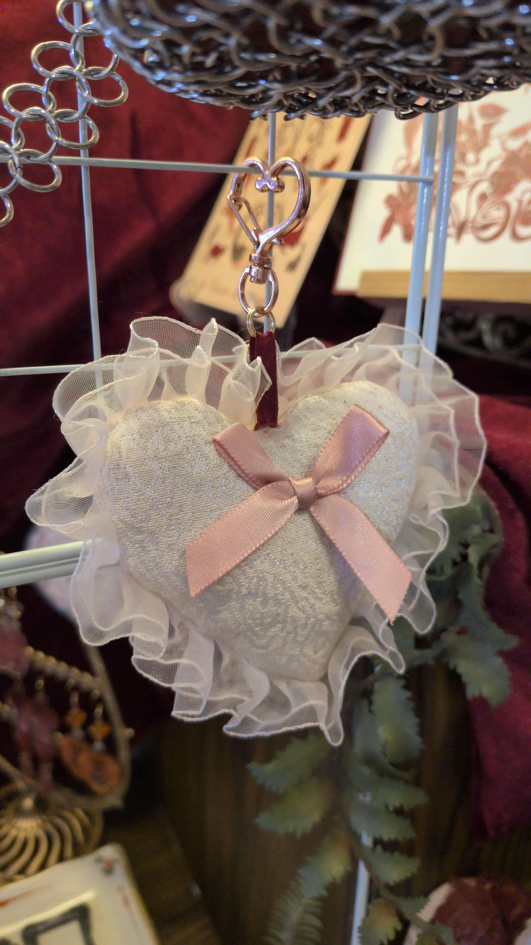 As Lovers May Plush Heart Keychain