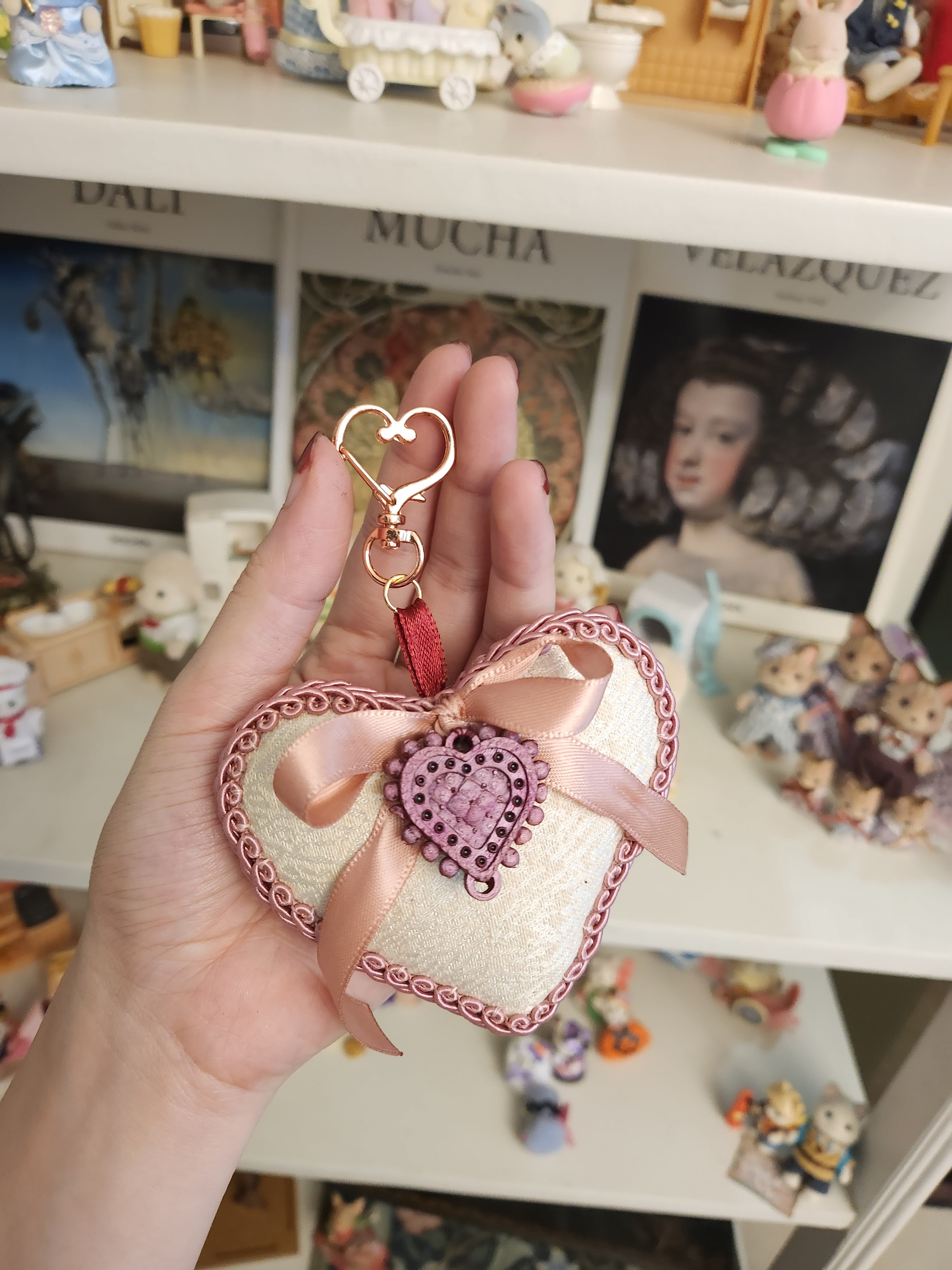 As Lovers May Heart Plush w/ Sculpted Charm Keychain