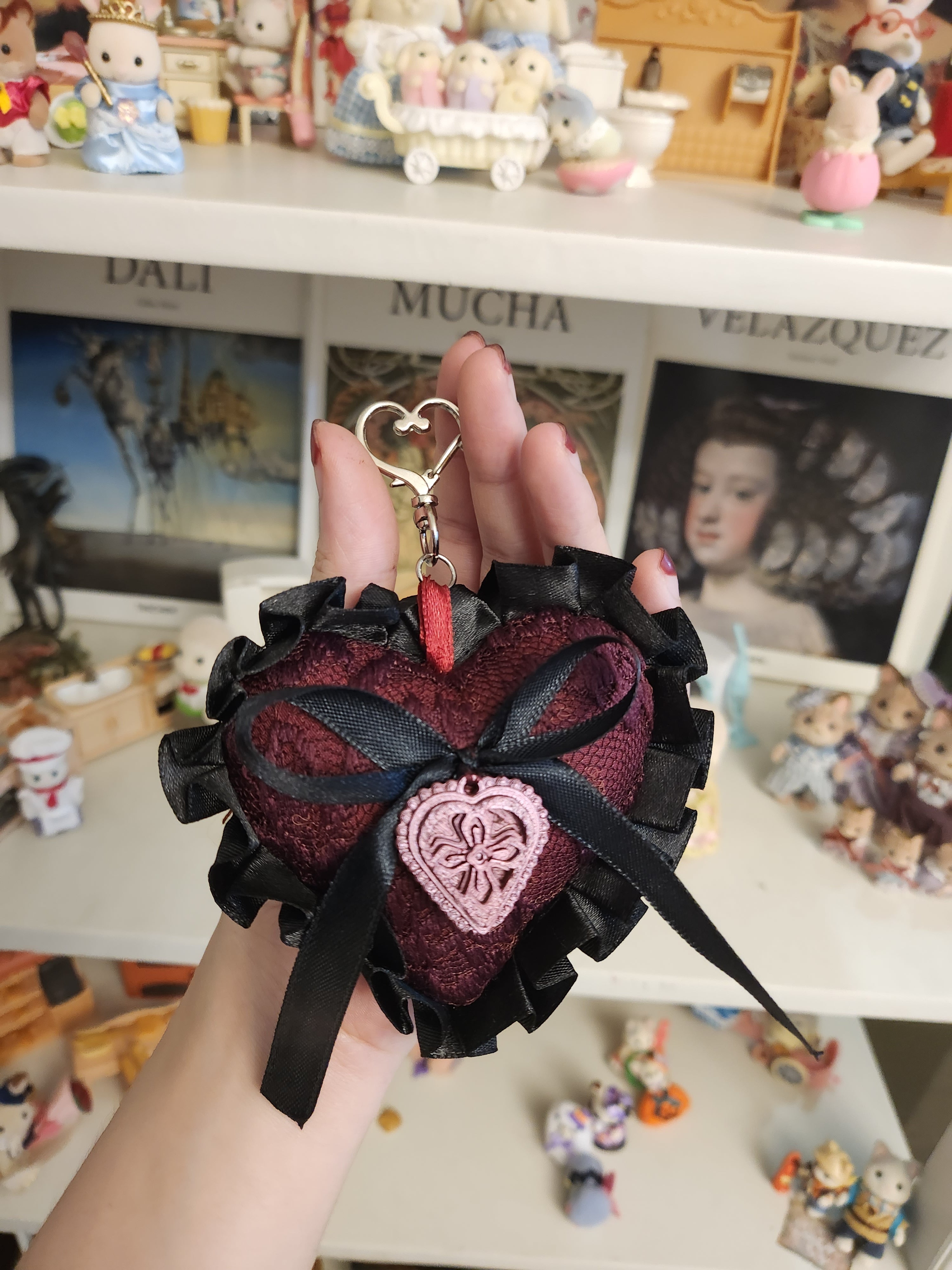 As Lovers May Heart Plush w/ Sculpted Charm Keychain