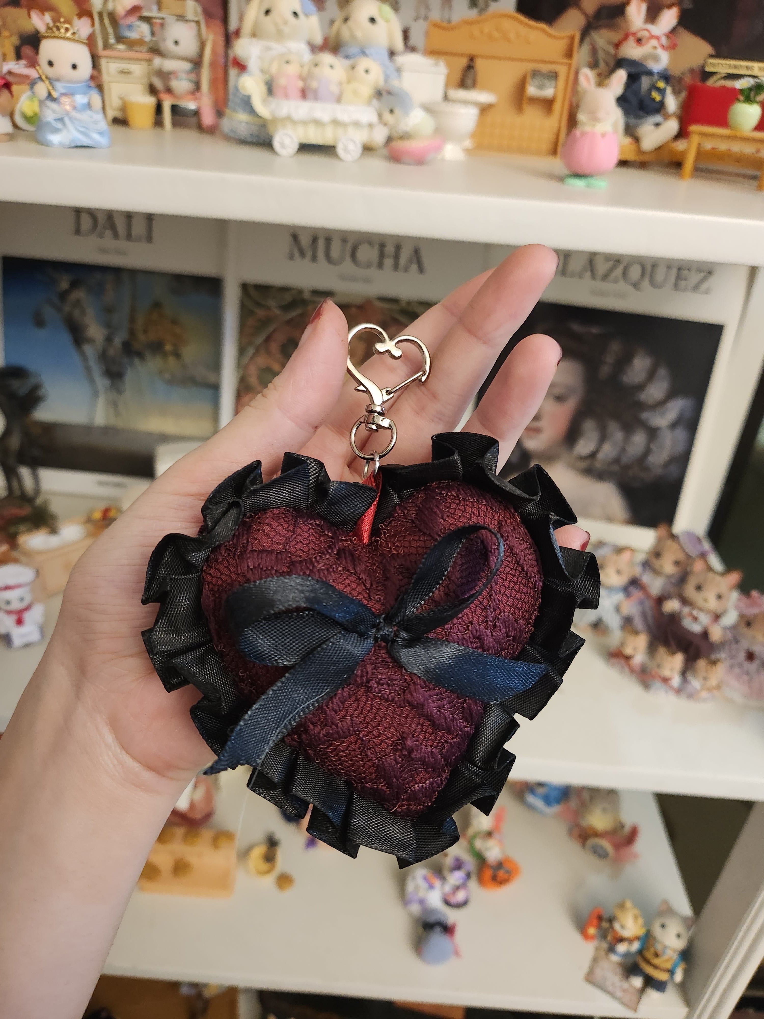 As Lovers May Plush Heart Keychain