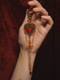 Three of Swords Stained Glass-Style Acrylic Keychain
