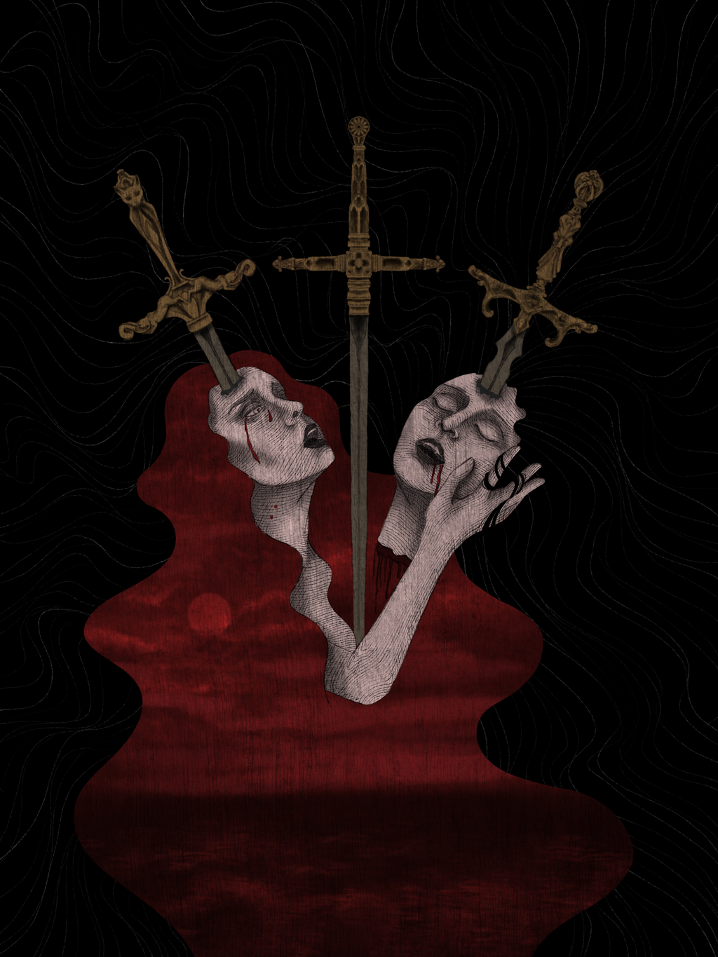 As Lovers May / Three of Swords Art Print