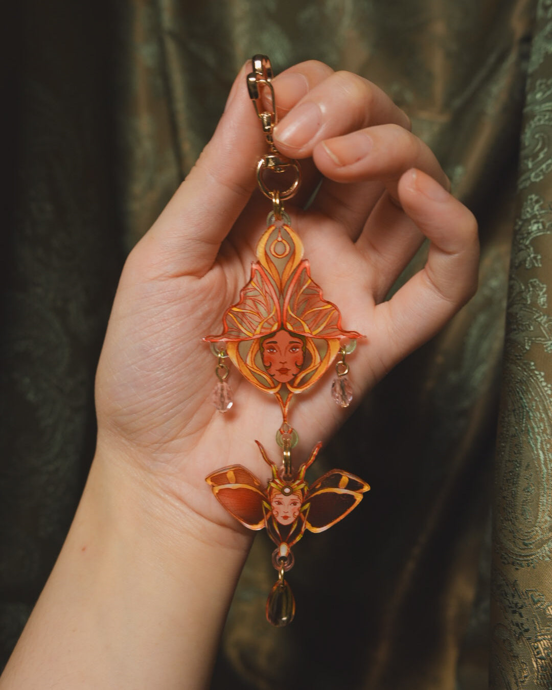 Creo & Zeli Stained Glass-Style Acrylic Keychain