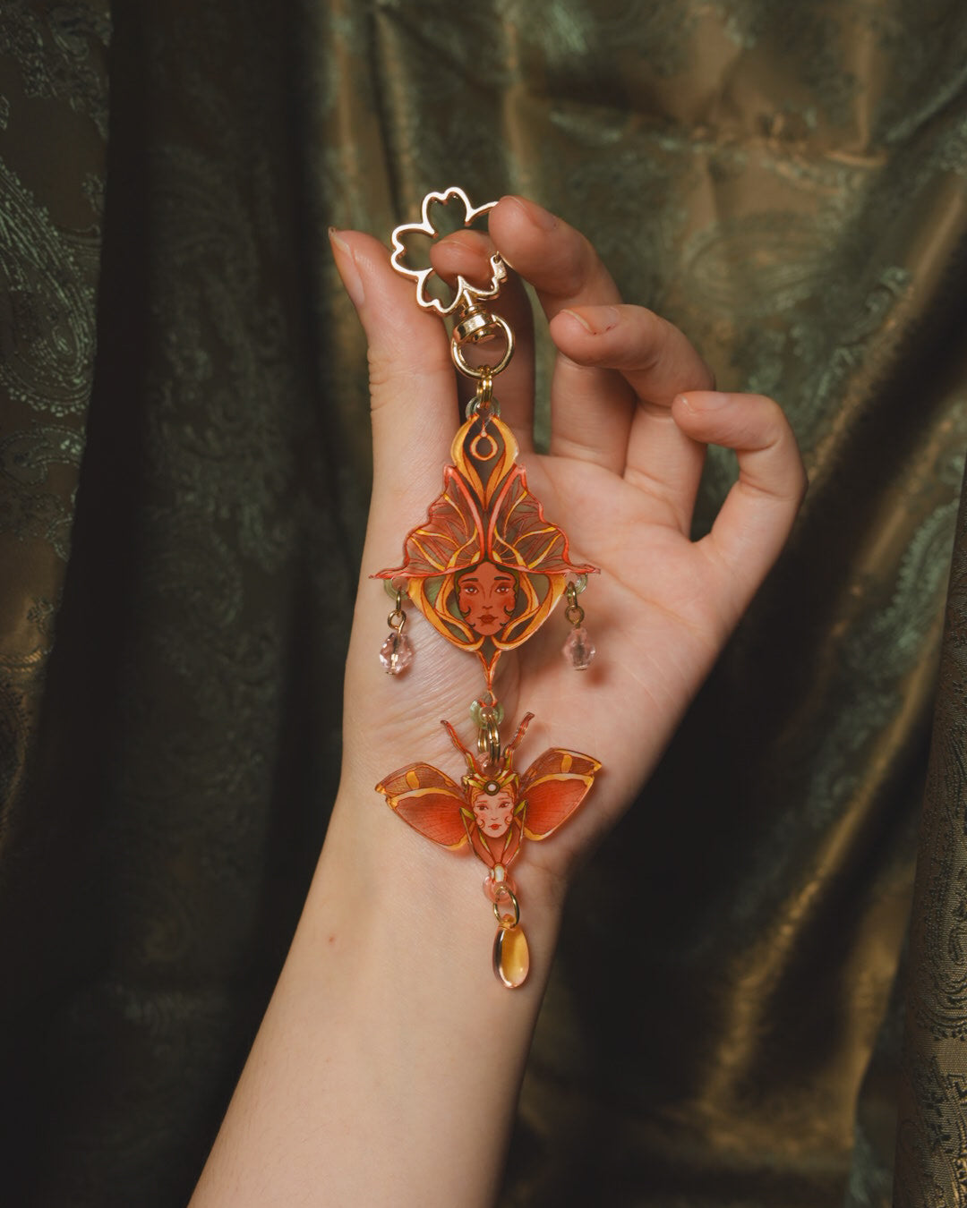 Creo & Zeli Stained Glass-Style Acrylic Keychain