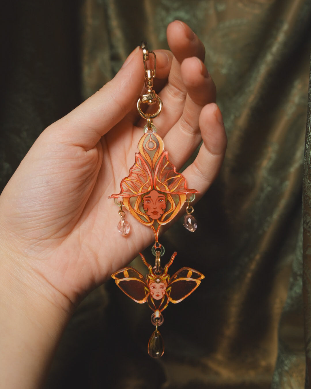 Creo & Zeli Stained Glass-Style Acrylic Keychain